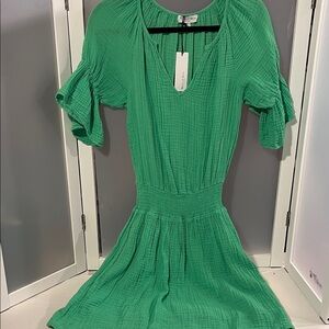 Michael stars LA XS dress green v neck new with tags